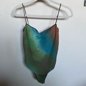 Zara Multicolor One Piece Swimsuit